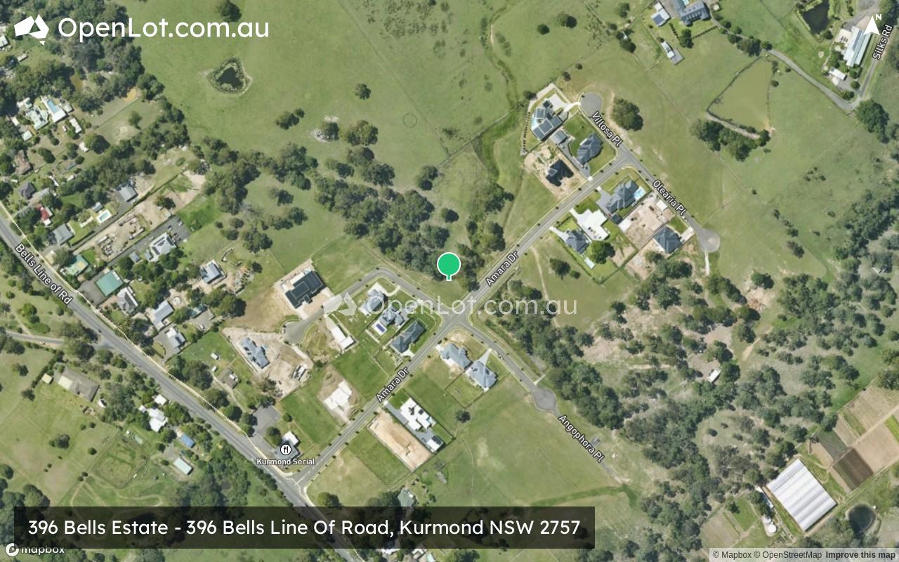 Satellite image for 396 Bells Estate - 396 Bells Line Of Road, Kurmond NSW 2757