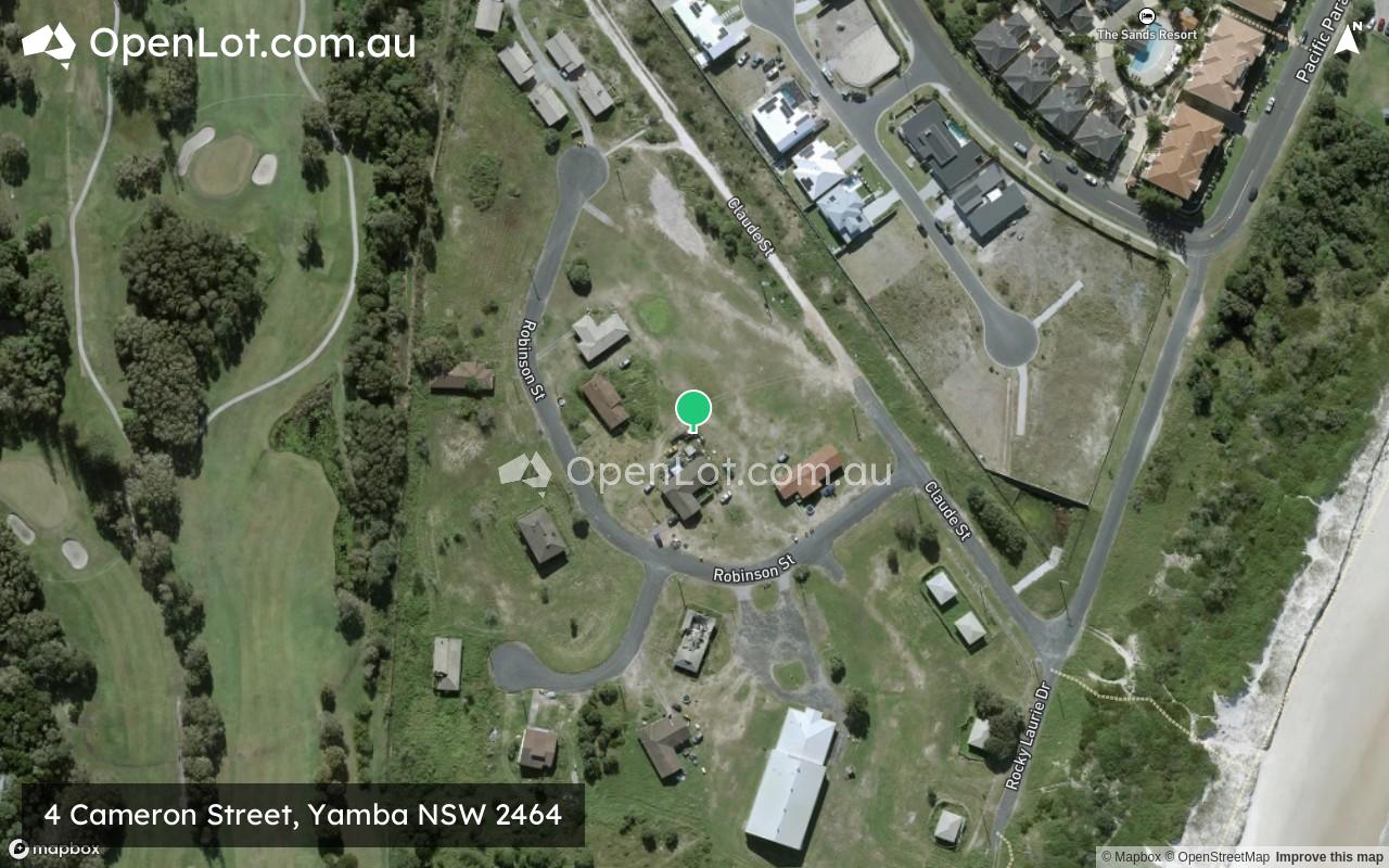 Satellite image for 4 Cameron Street, Yamba NSW 2464