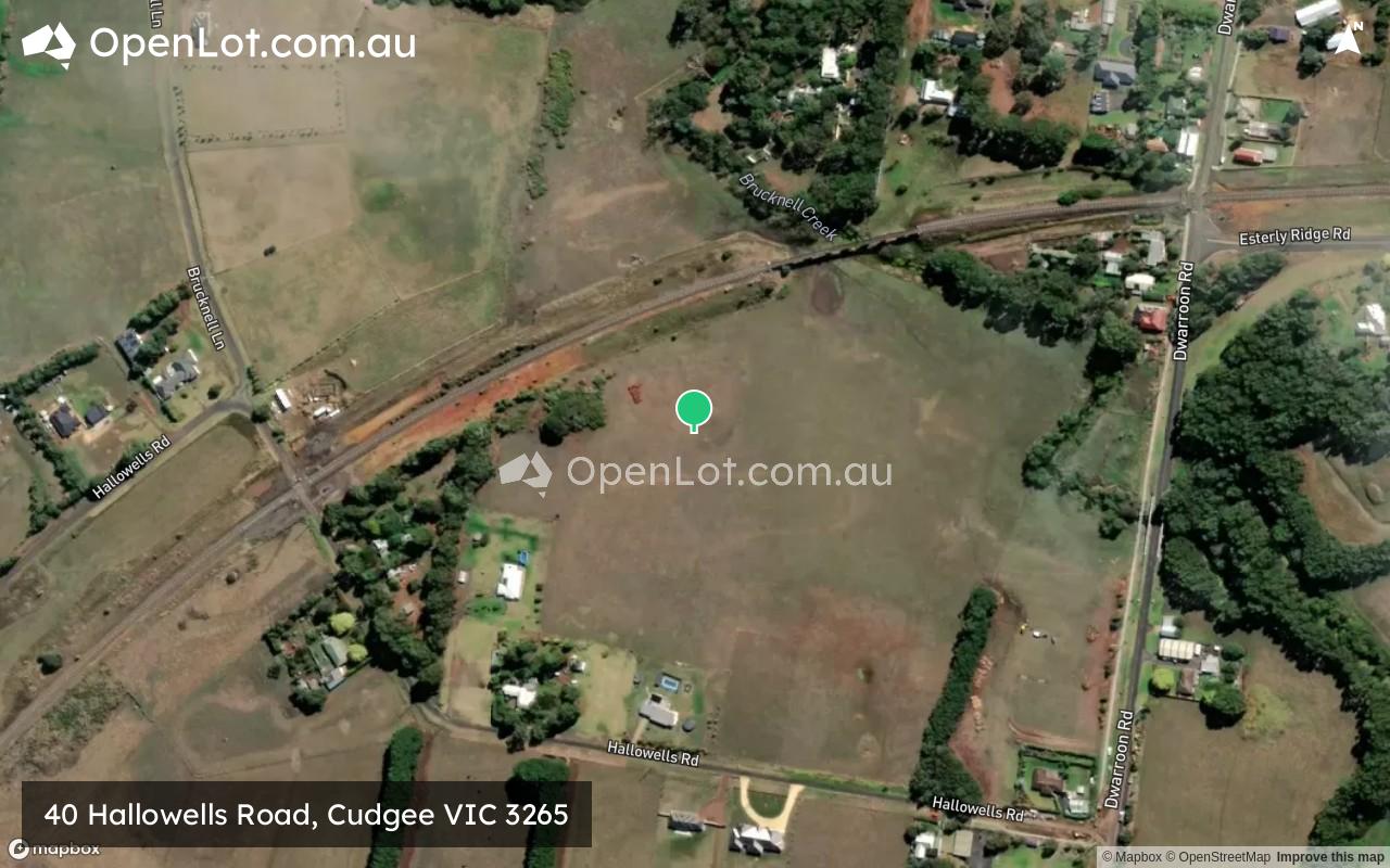 Satellite image for 40 Hallowells Road, Cudgee VIC 3265