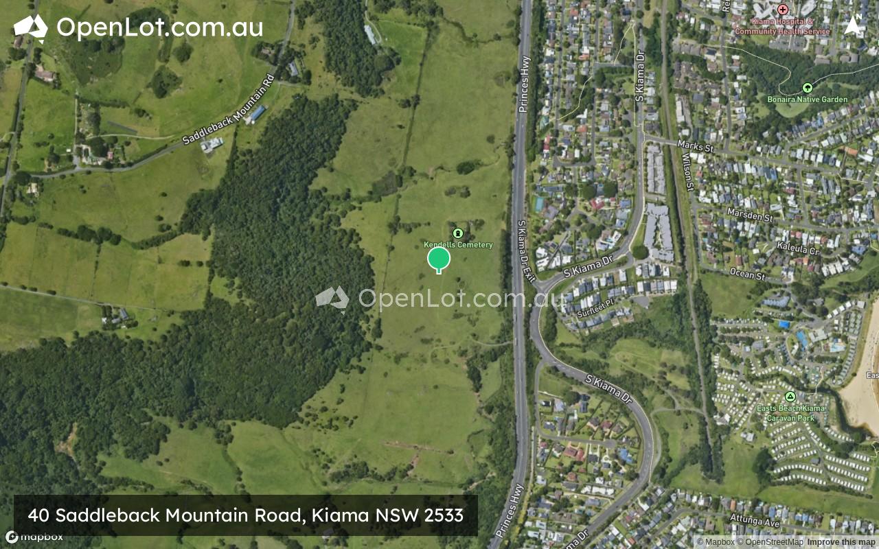 Satellite image for 40 Saddleback Mountain Road, Kiama NSW 2533