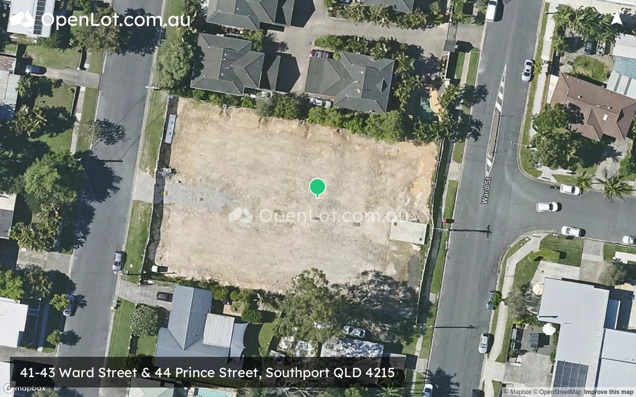 Satellite image for 41-43 Ward Street & 44 Prince Street, Southport QLD 4215