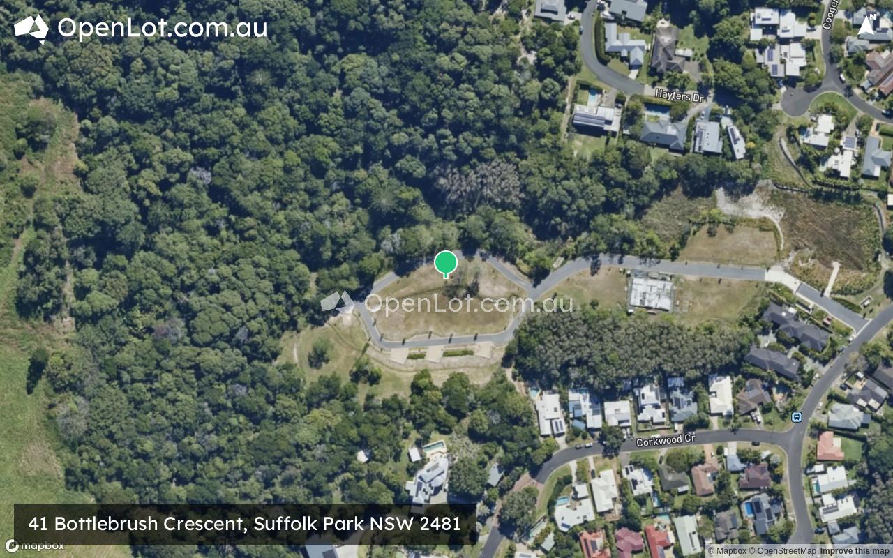 Satellite image for 41 Bottlebrush Crescent, Suffolk Park NSW 2481