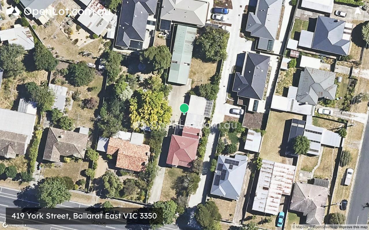 Satellite image for 419 York Street, Ballarat East VIC 3350