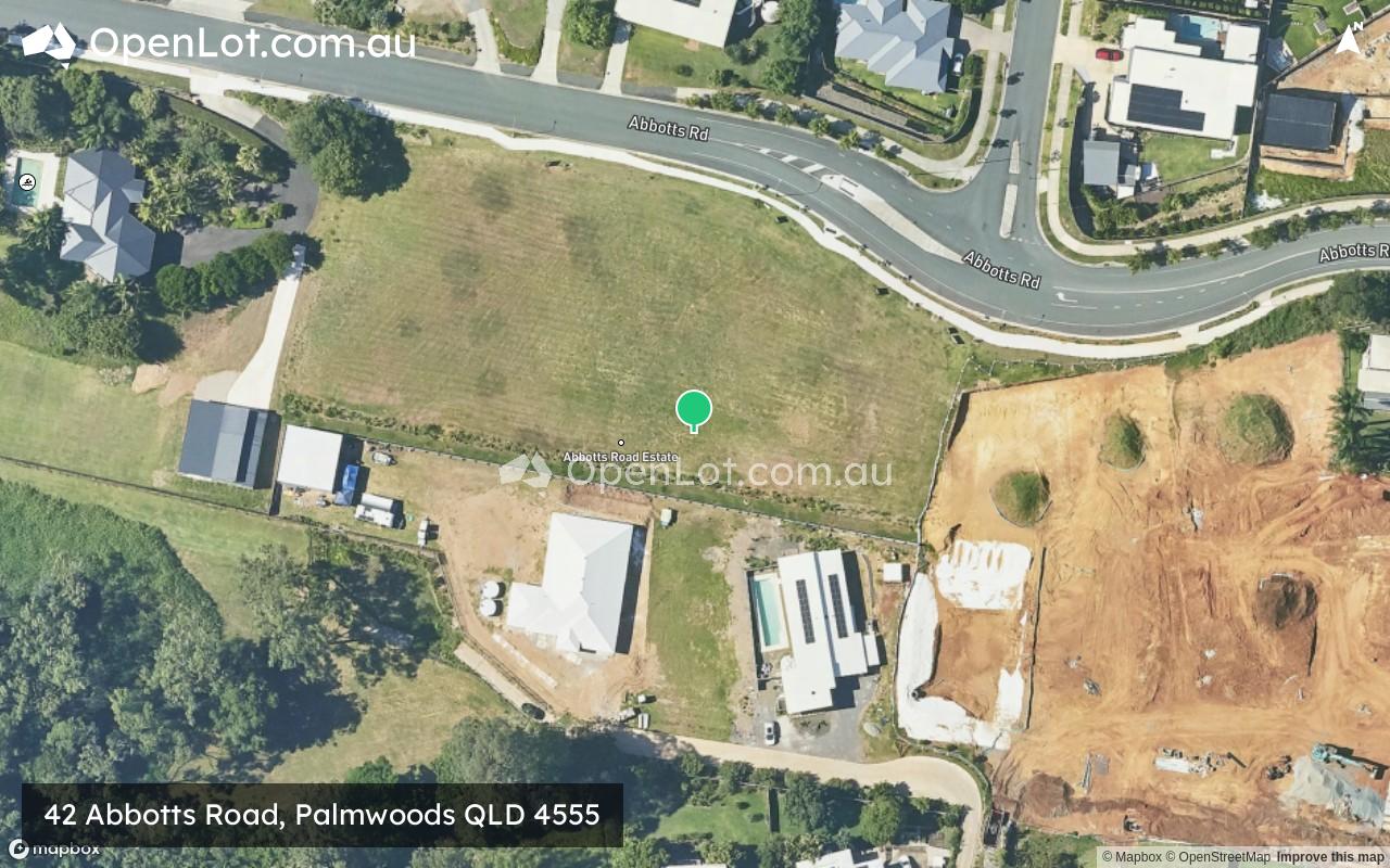 Satellite image for 42 Abbotts Road, Palmwoods QLD 4555