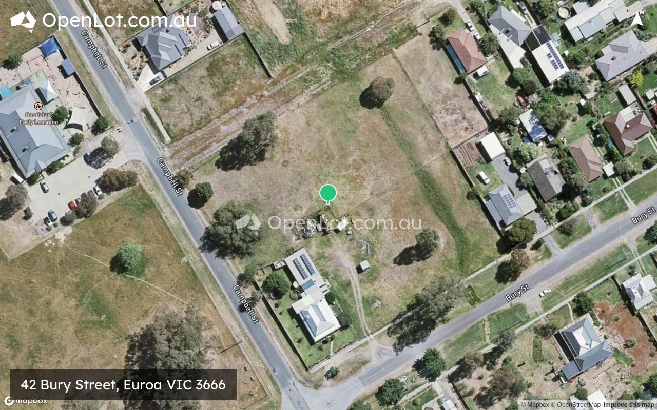 Satellite image for 42 Bury Street, Euroa VIC 3666