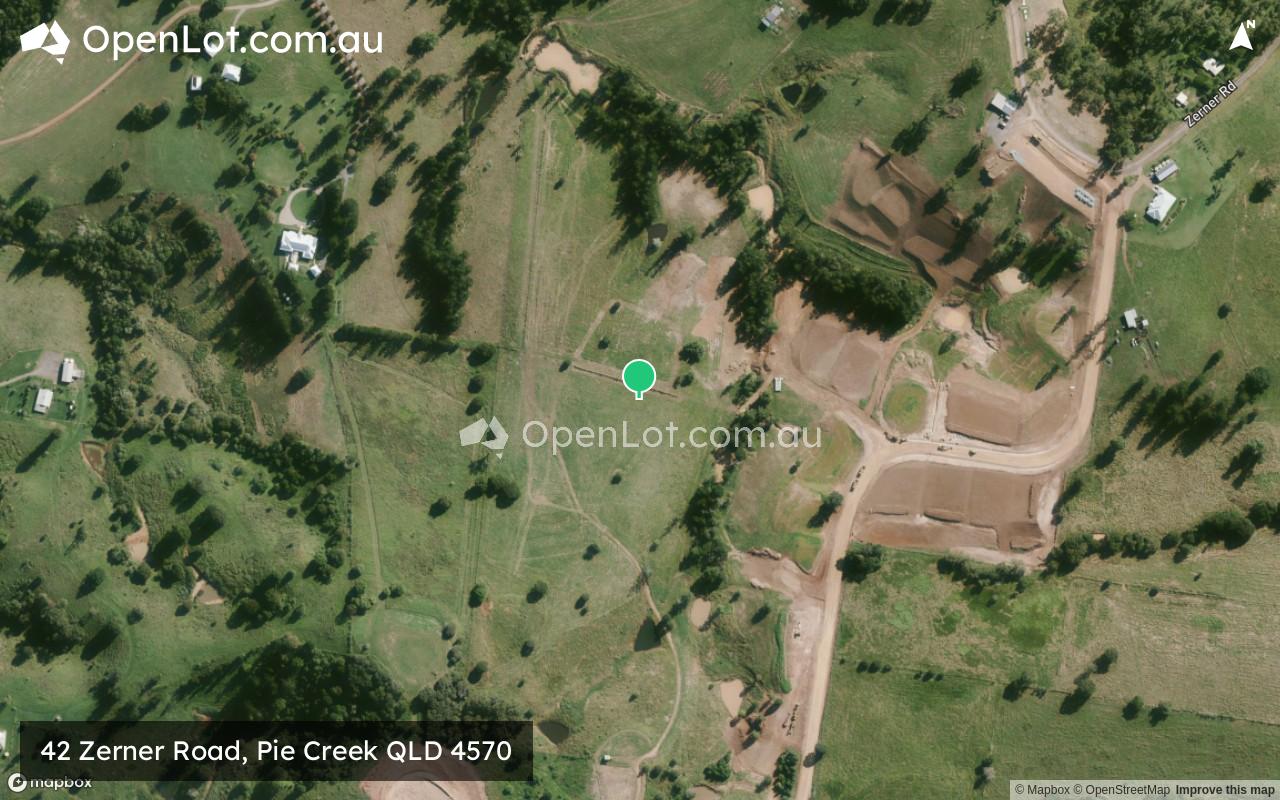 Satellite image for 42 Zerner Road, Pie Creek QLD 4570