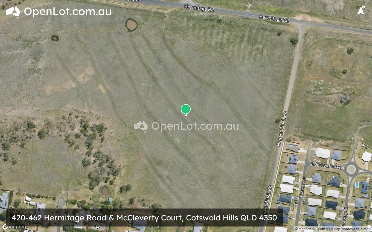 Satellite image for 420-462 Hermitage Road & McCleverty Court, Cotswold Hills QLD 4350