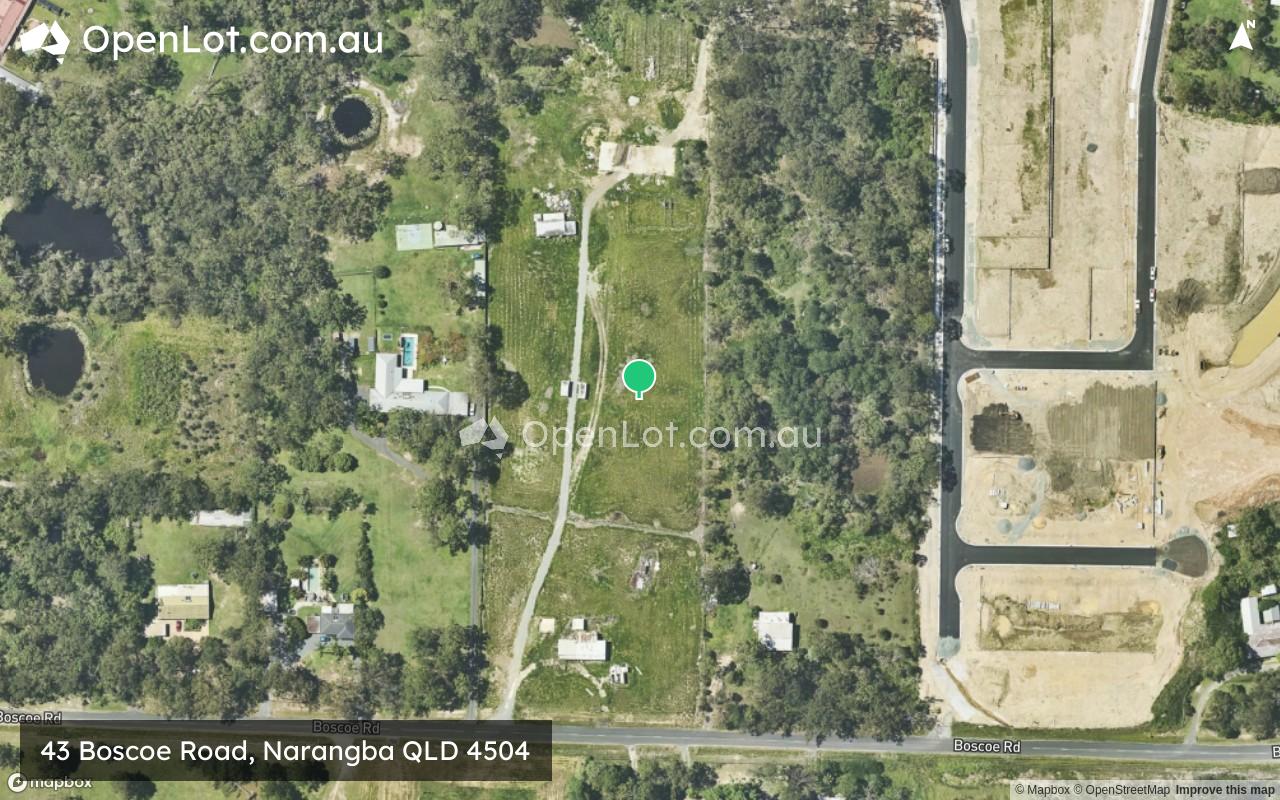 Satellite image for 43 Boscoe Road, Narangba QLD 4504