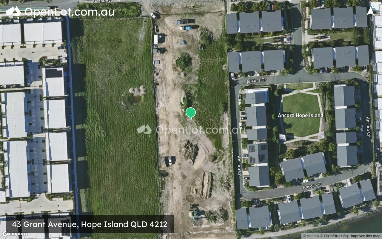 Satellite image for 43 Grant Avenue, Hope Island QLD 4212