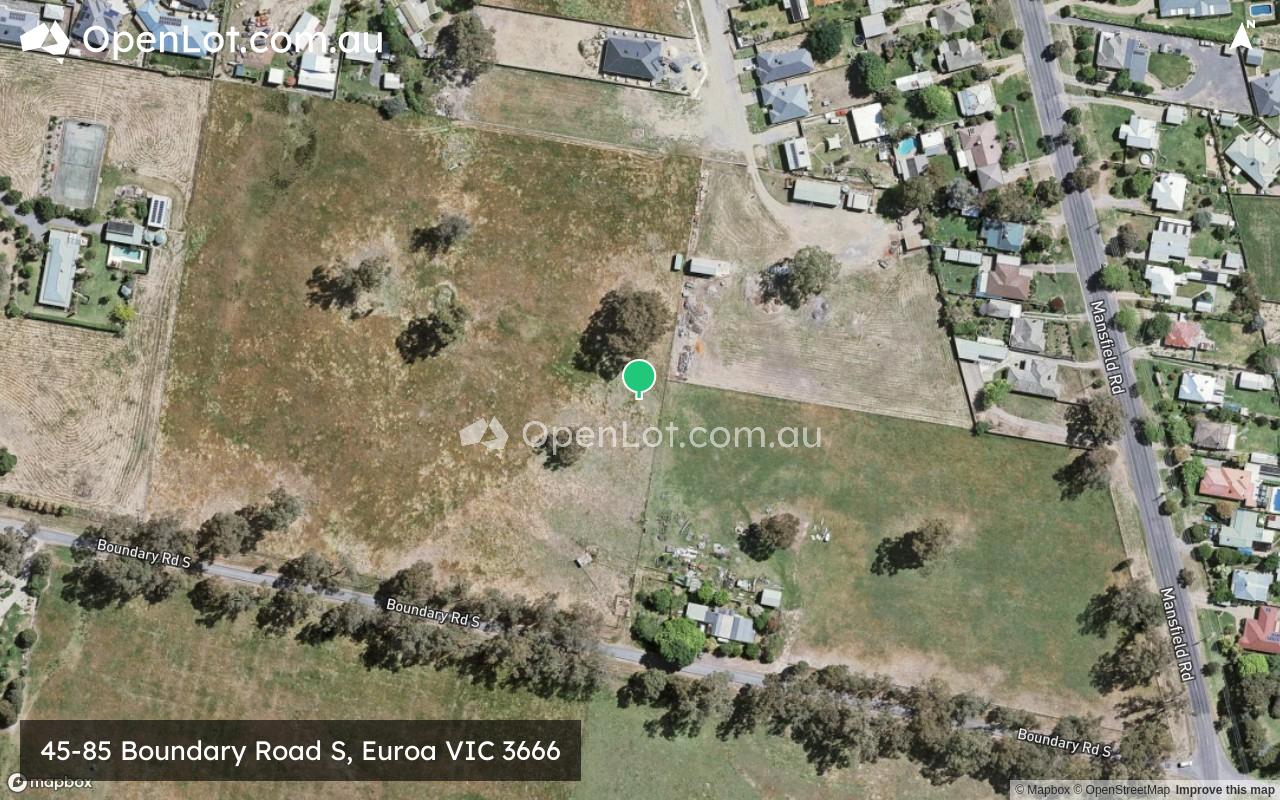 Satellite image for 45-85 Boundary Road S, Euroa VIC 3666