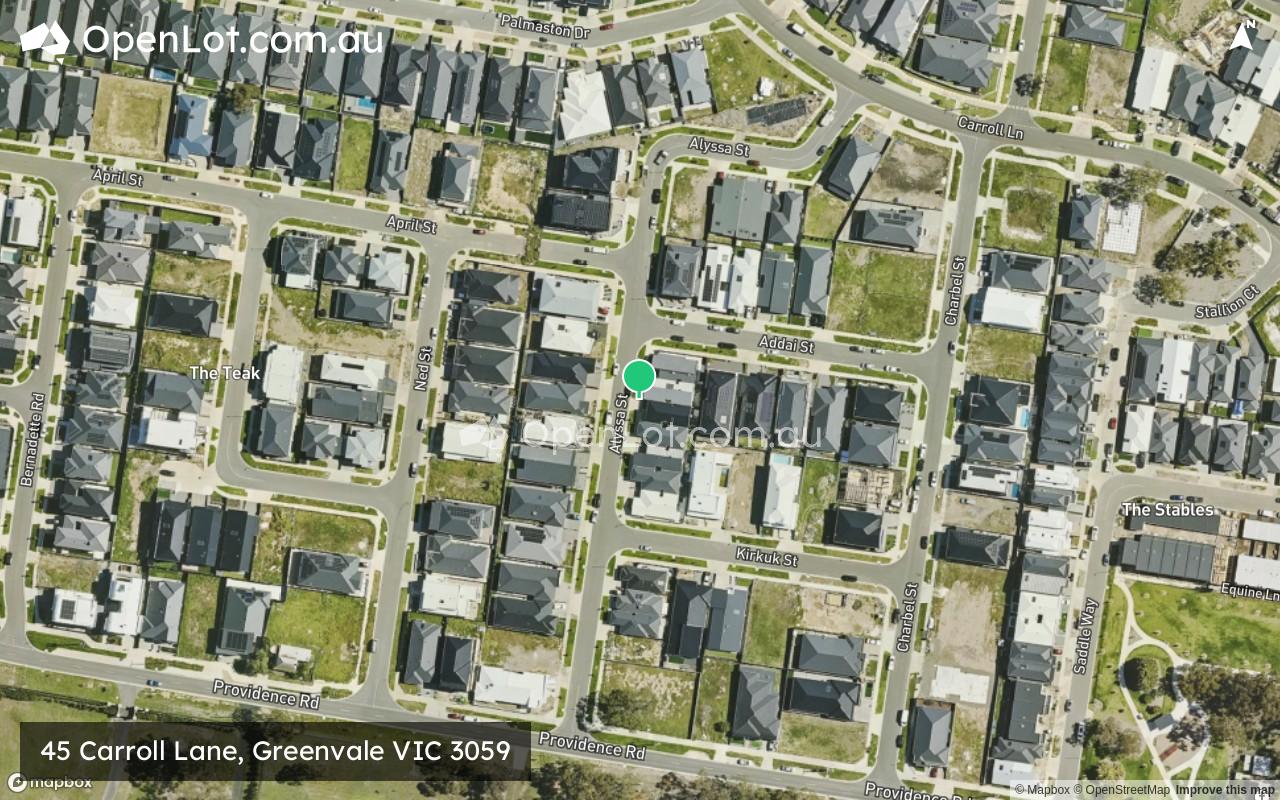 Satellite image for 45 Carroll Lane, Greenvale VIC 3059