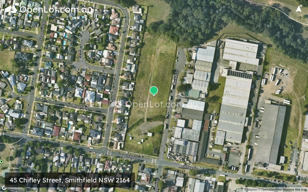 Satellite image for 45 Chifley Street, Smithfield NSW 2164