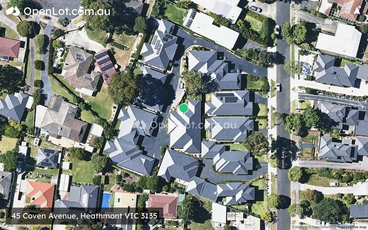 Satellite image for 45 Coven Avenue, Heathmont VIC 3135