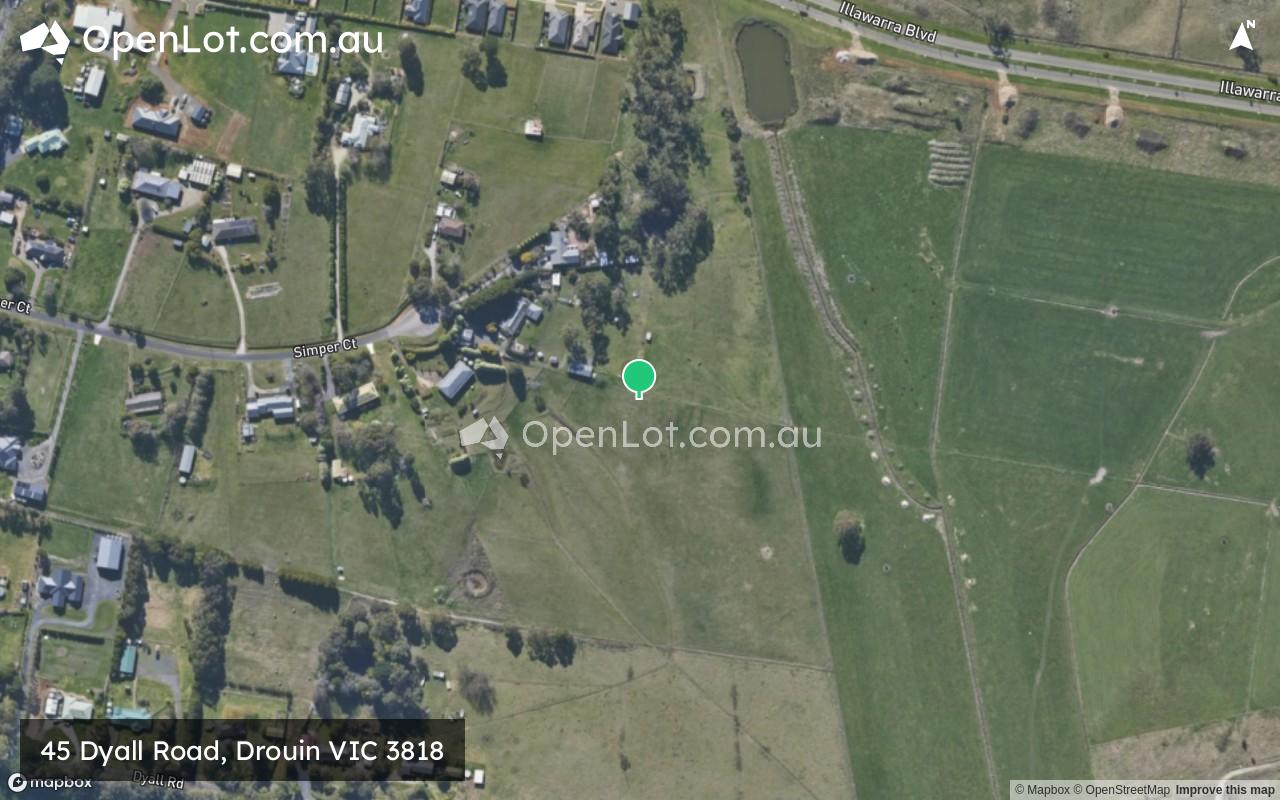 Satellite image for 45 Dyall Road, Drouin VIC 3818