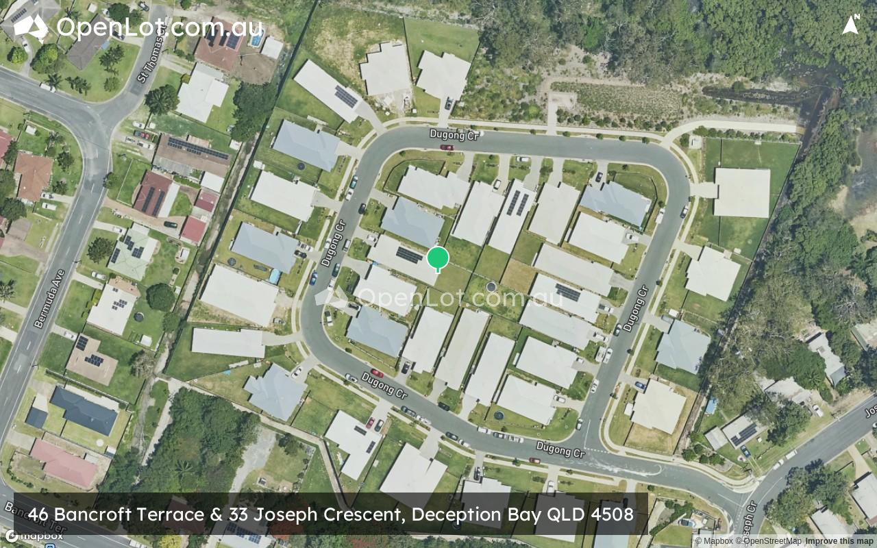 Satellite image for 46 Bancroft Terrace & 33 Joseph Crescent, Deception Bay QLD 4508