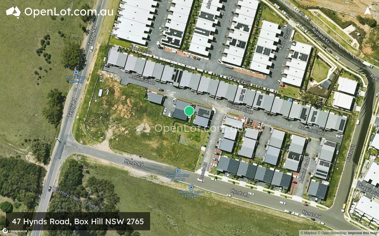 Satellite image for 47 Hynds Road, Box Hill NSW 2765