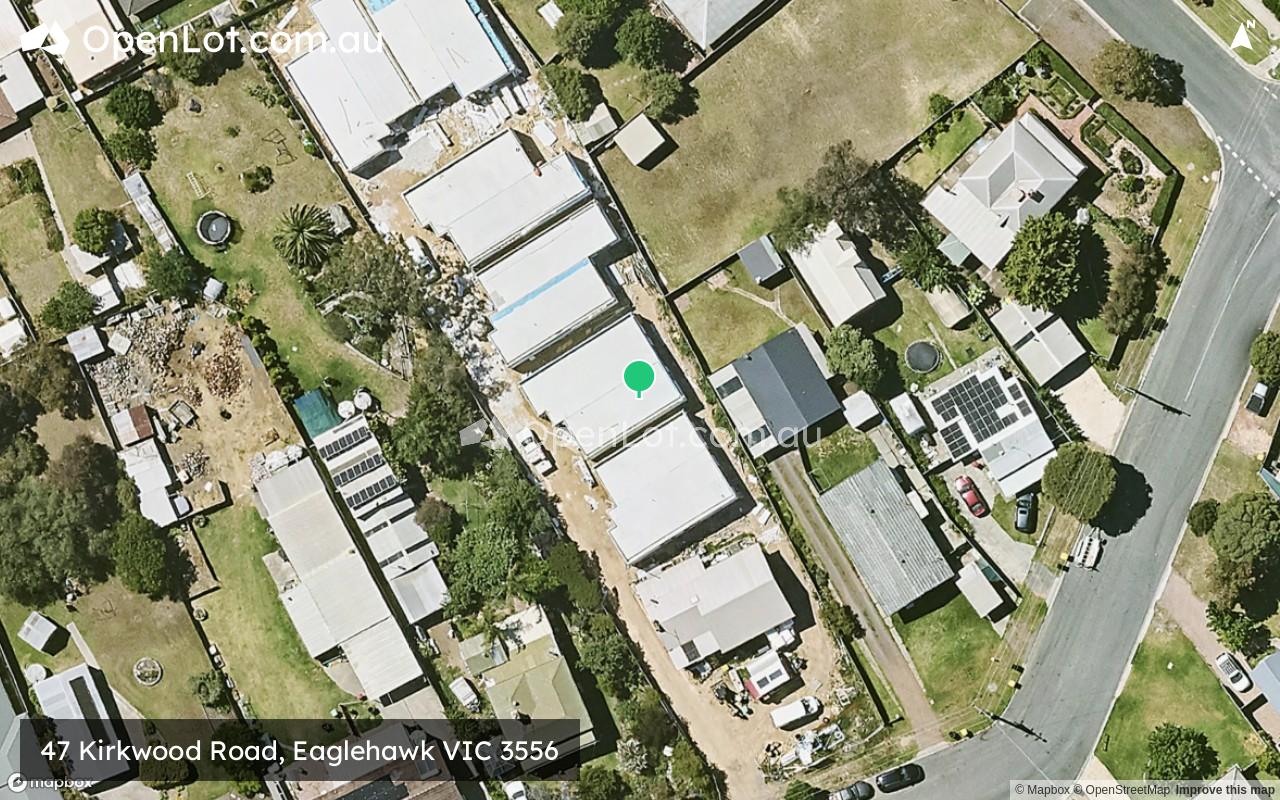 Satellite image for 47 Kirkwood Road, Eaglehawk VIC 3556