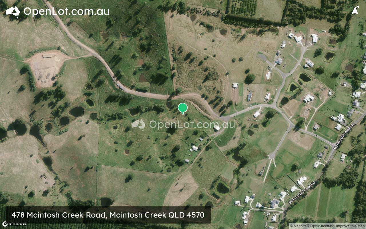 Satellite image for 478 Mcintosh Creek Road, Mcintosh Creek QLD 4570