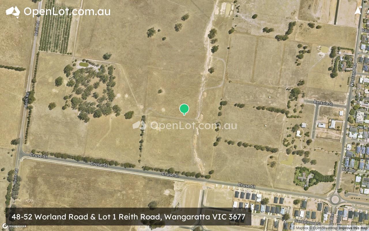 Satellite image for 48-52 Worland Road & Lot 1 Reith Road, Wangaratta VIC 3677