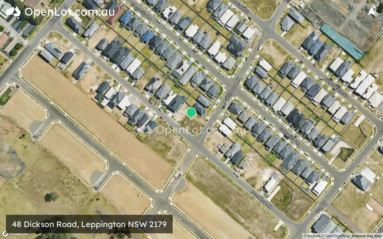 Satellite image for 48 Dickson Road, Leppington NSW 2179