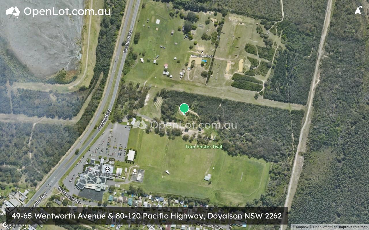 Satellite image for 49-65 Wentworth Avenue & 80-120 Pacific Highway, Doyalson NSW 2262