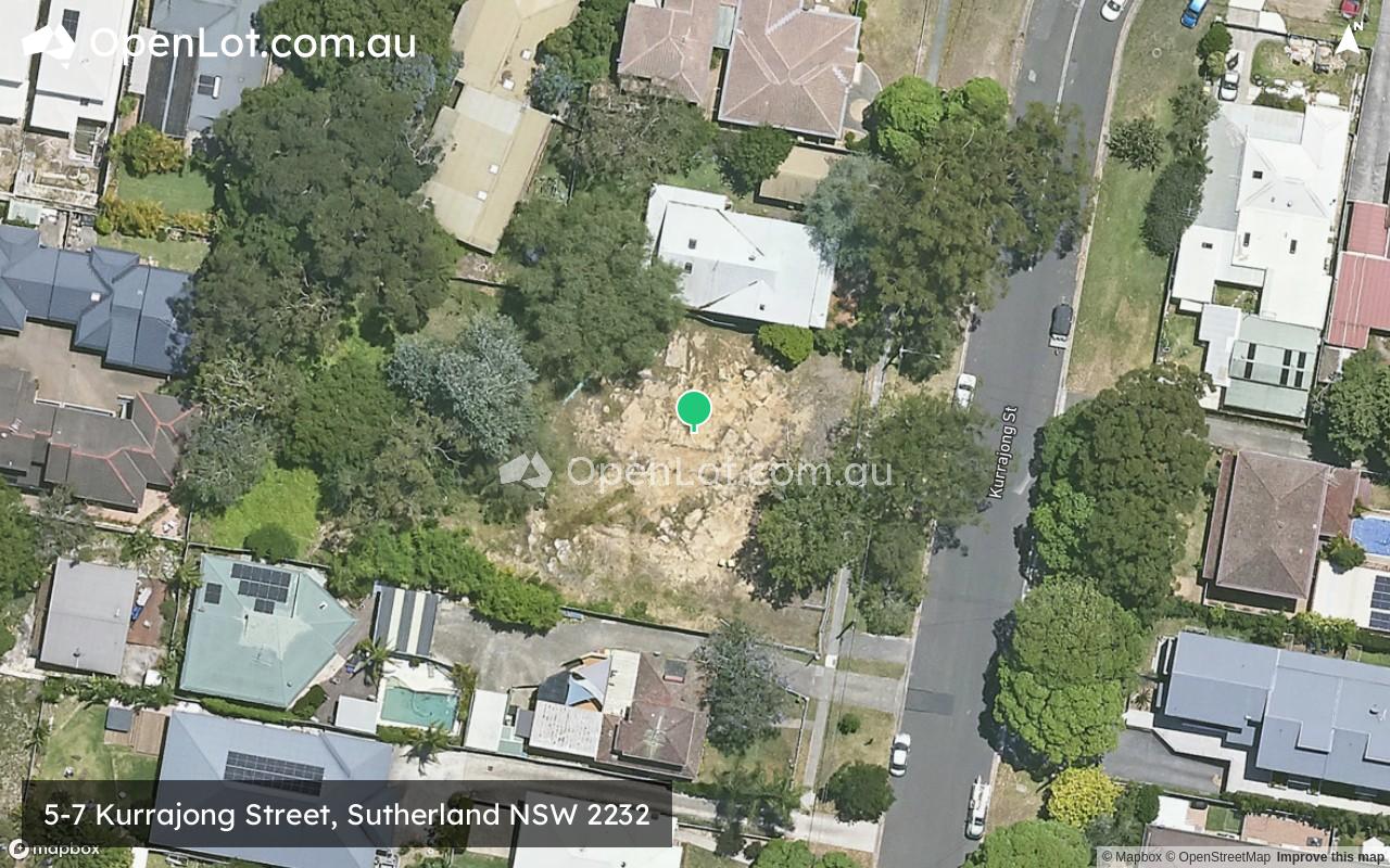 Satellite image for 5-7 Kurrajong Street, Sutherland NSW 2232