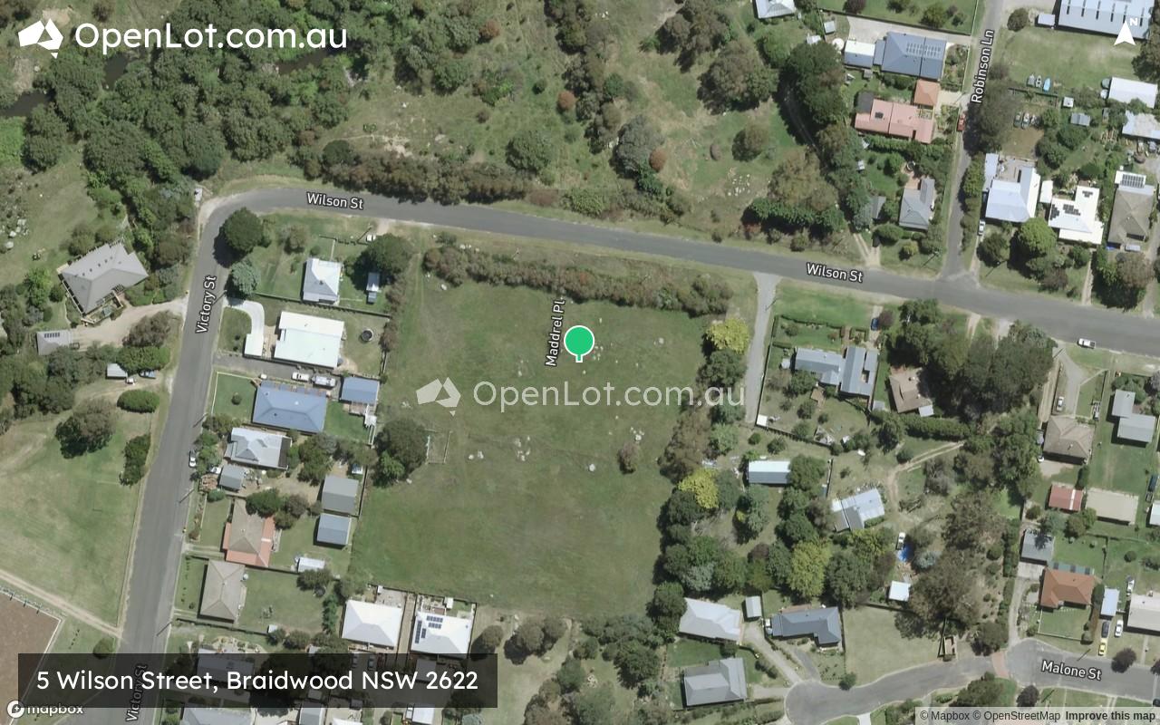 Satellite image for 5 Wilson Street, Braidwood NSW 2622