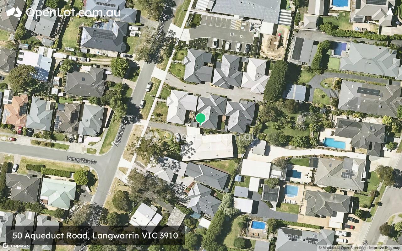 Satellite image for 50 Aqueduct Road, Langwarrin VIC 3910