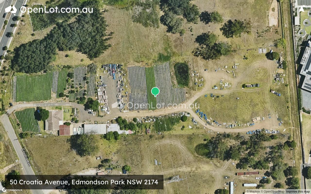 Satellite image for 50 Croatia Avenue, Edmondson Park NSW 2174