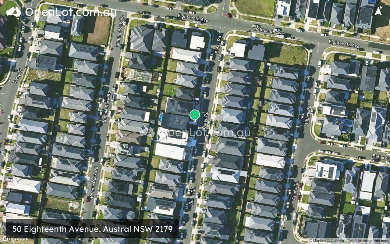 Satellite image for 50 Eighteenth Avenue, Austral NSW 2179
