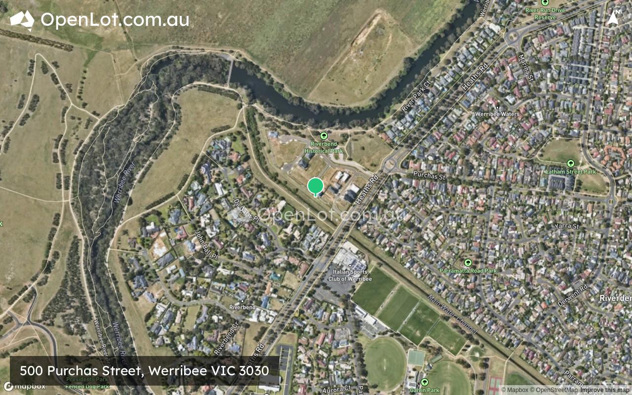 Satellite image for 500 Purchas Street, Werribee VIC 3030