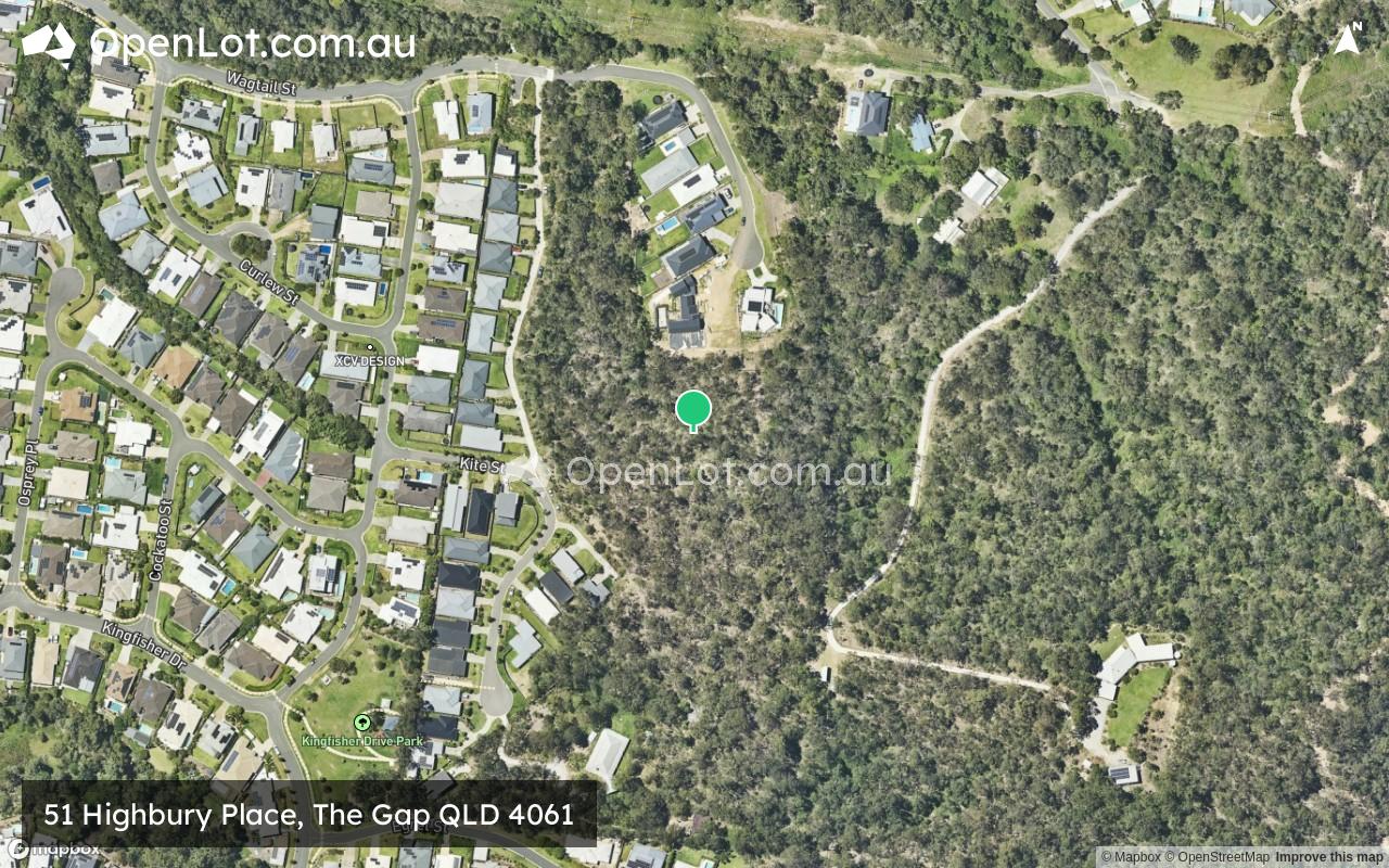 Satellite image for 51 Highbury Place, The Gap QLD 4061