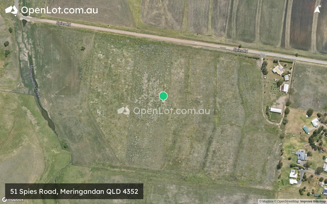 Satellite image for 51 Spies Road, Meringandan QLD 4352