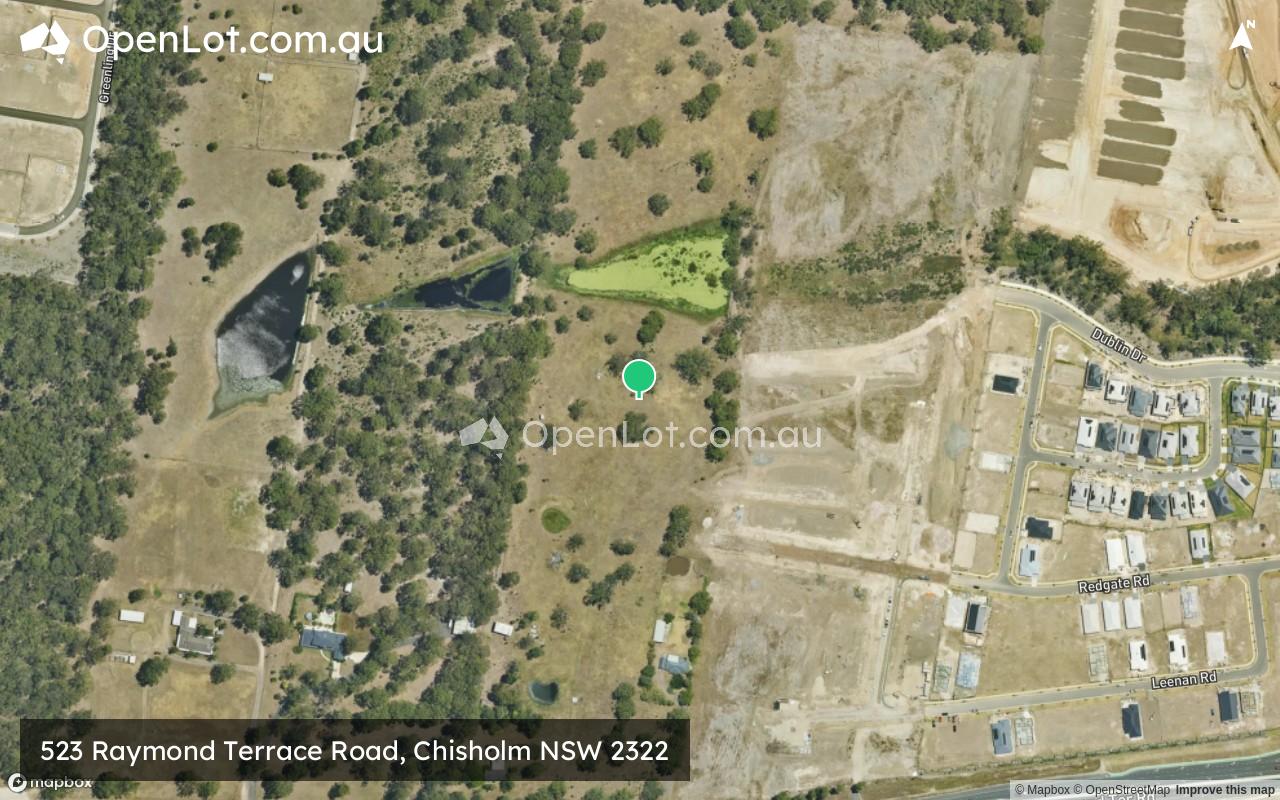Satellite image for 523 Raymond Terrace Road, Chisholm NSW 2322