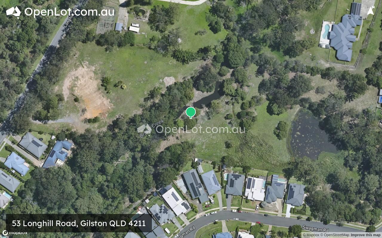 Satellite image for 53 Longhill Road, Gilston QLD 4211