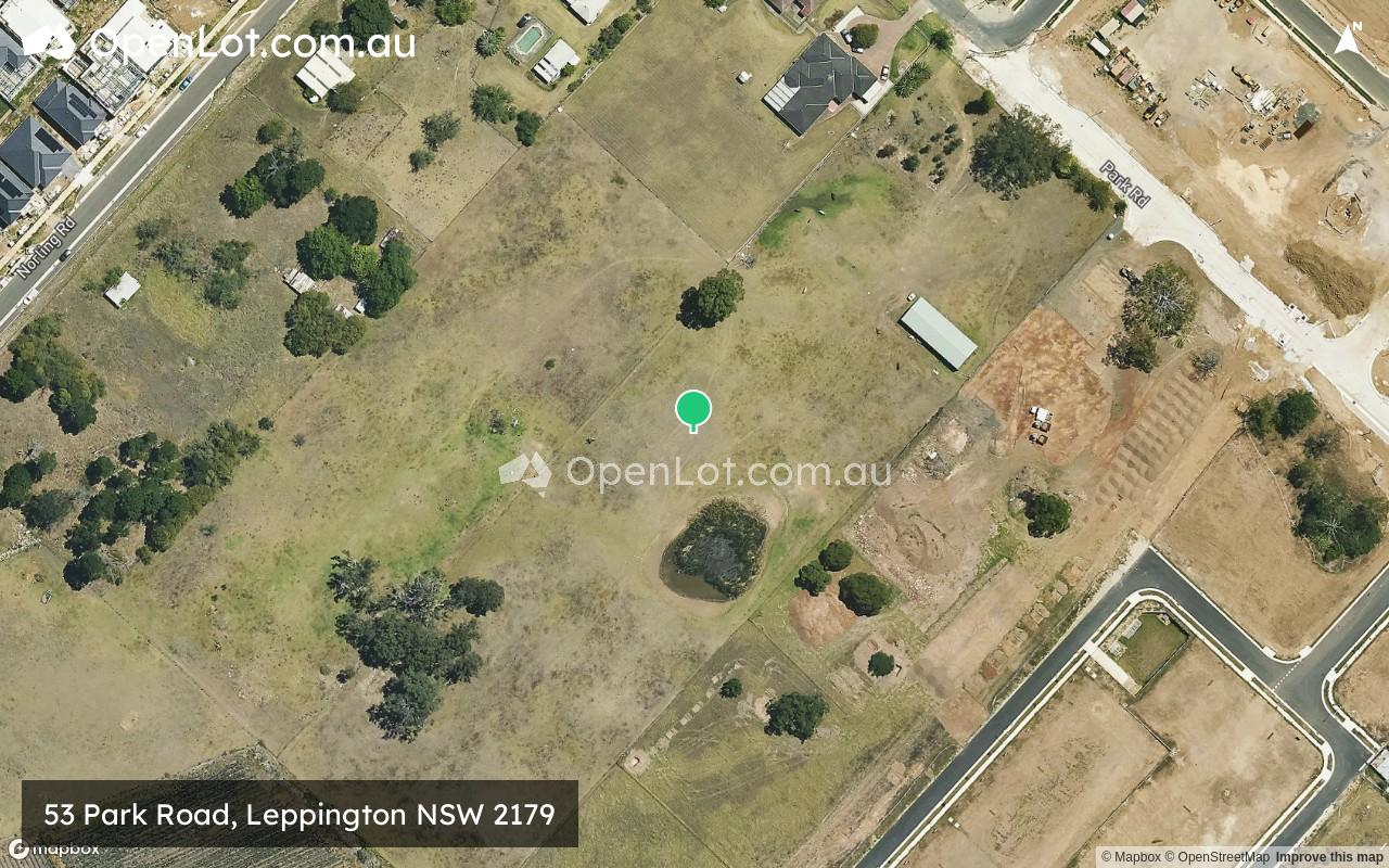 Satellite image for 53 Park Road, Leppington NSW 2179