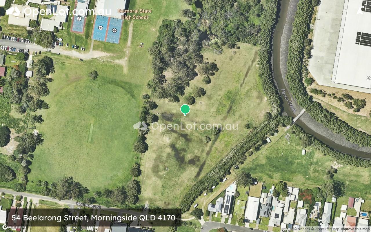 Satellite image for 54 Beelarong Street, Morningside QLD 4170