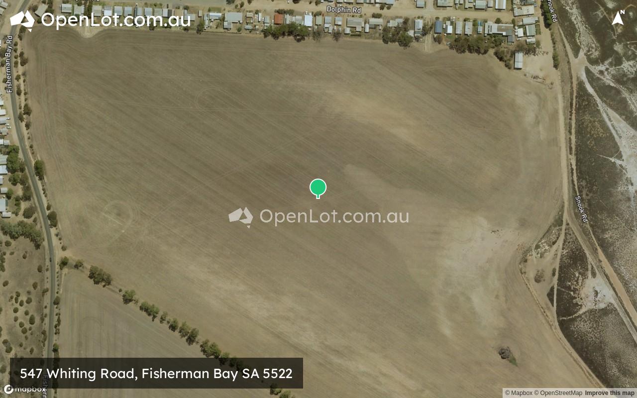 Satellite image for 547 Whiting Road, Fisherman Bay SA 5522
