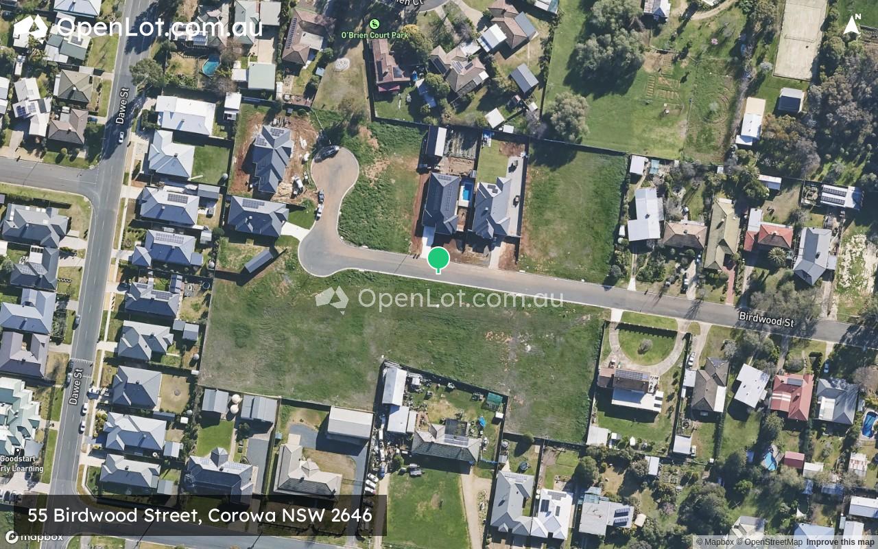 Satellite image for 55 Birdwood Street, Corowa NSW 2646