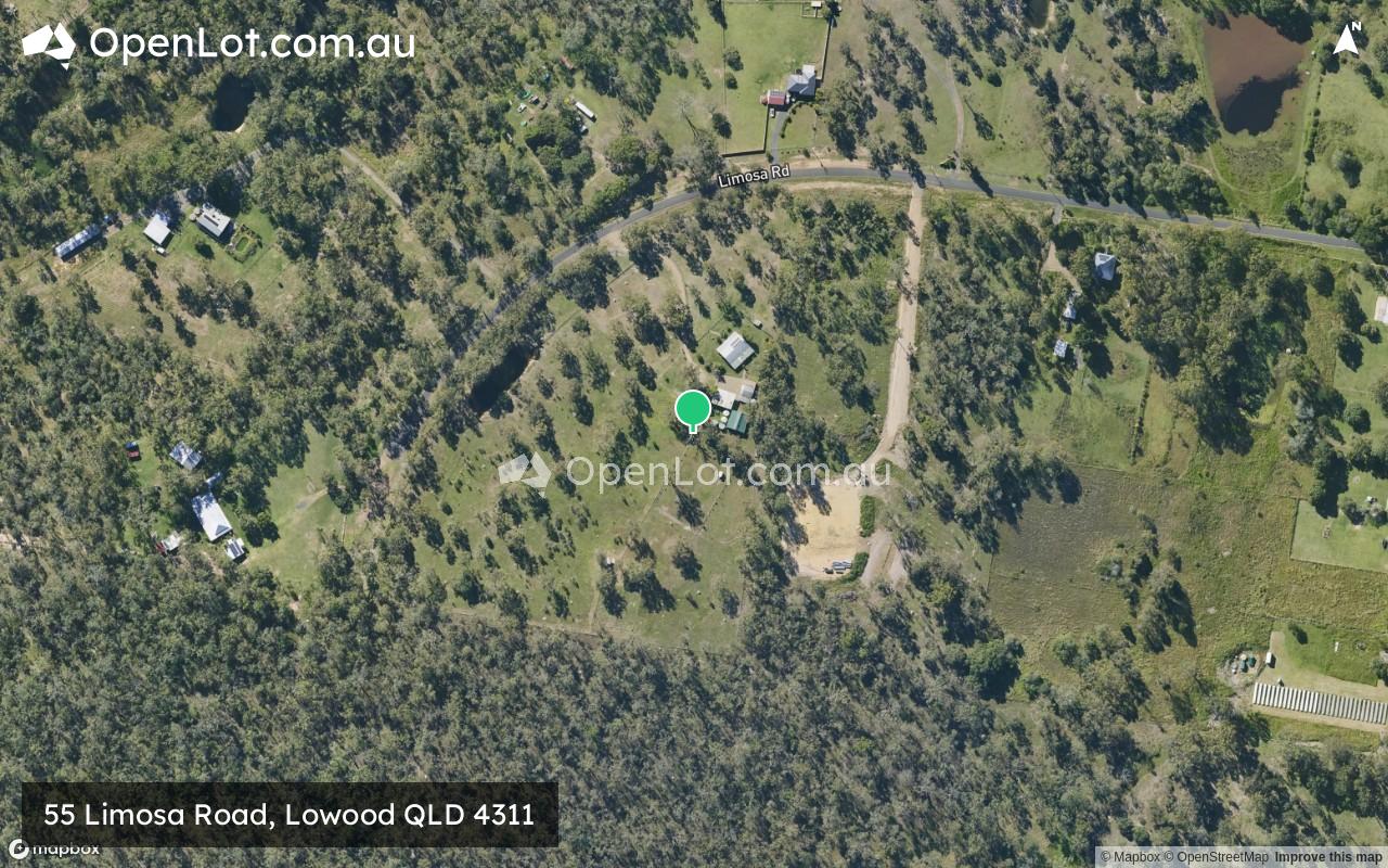 Satellite image for 55 Limosa Road, Lowood QLD 4311