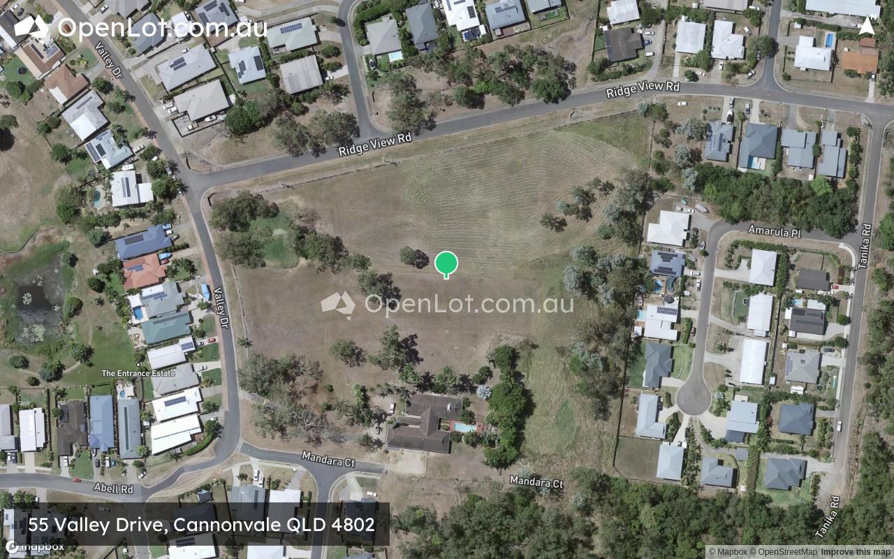 Satellite image for 55 Valley Drive, Cannonvale QLD 4802