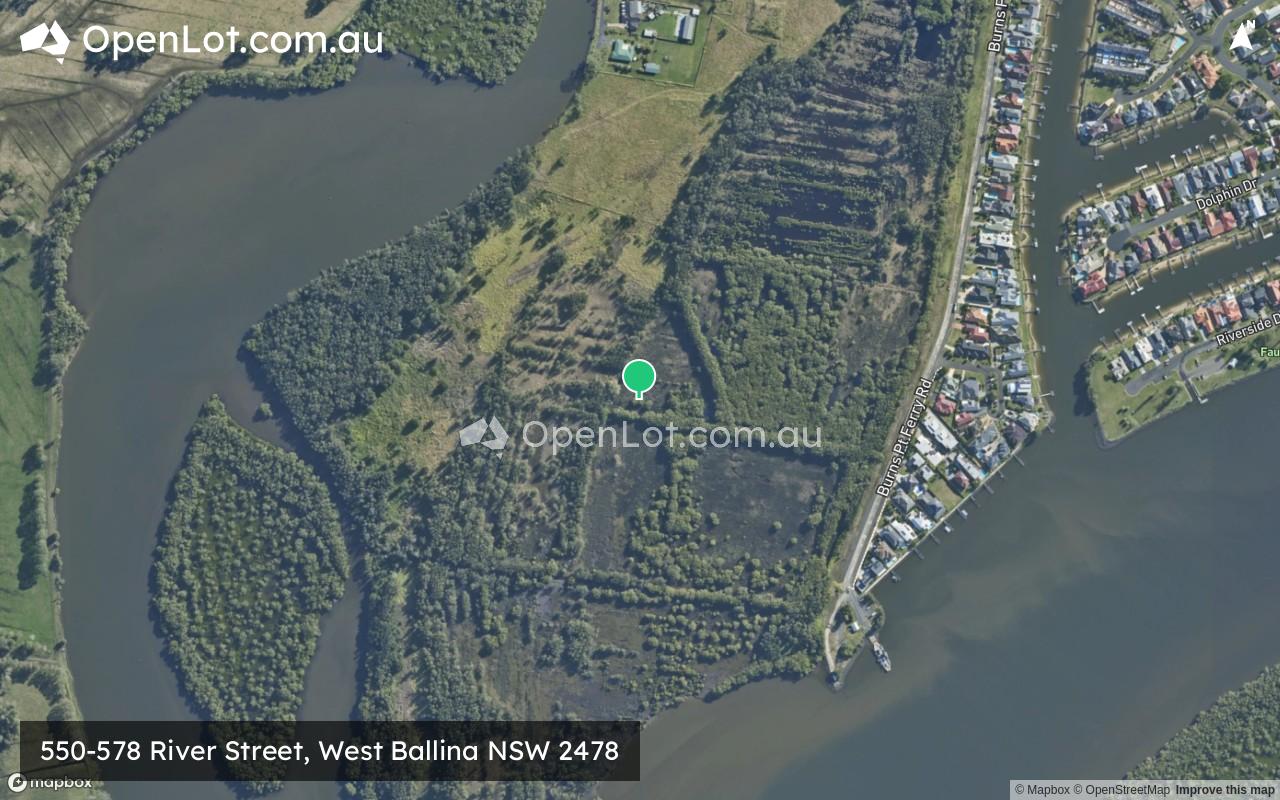Satellite image for 550-578 River Street, West Ballina NSW 2478