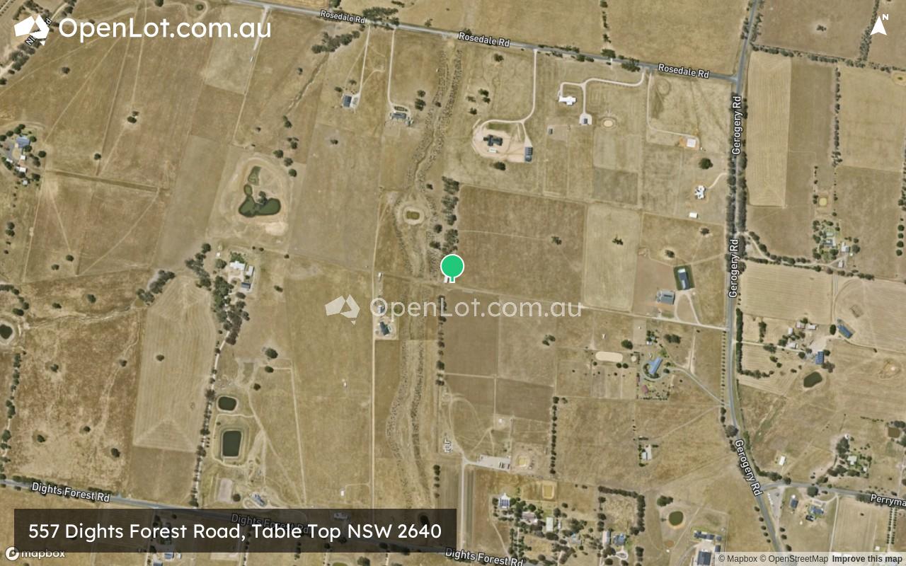 Satellite image for 557 Dights Forest Road, Table Top NSW 2640