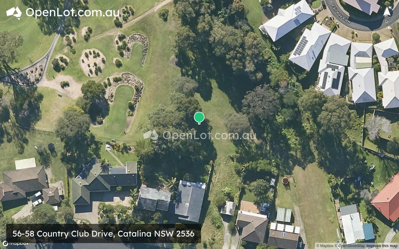 Satellite image for 56-58 Country Club Drive, Catalina NSW 2536