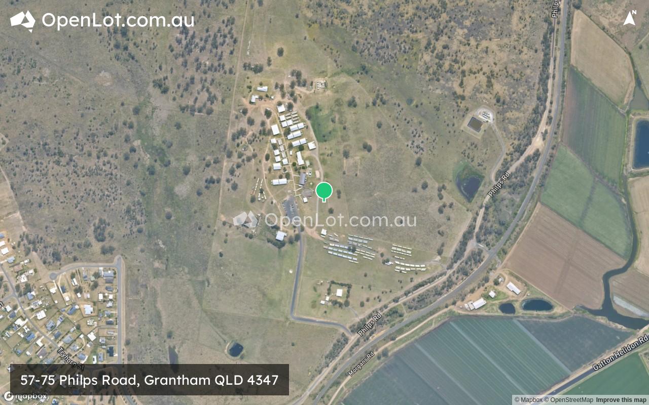 Satellite image for 57-75 Philps Road, Grantham QLD 4347