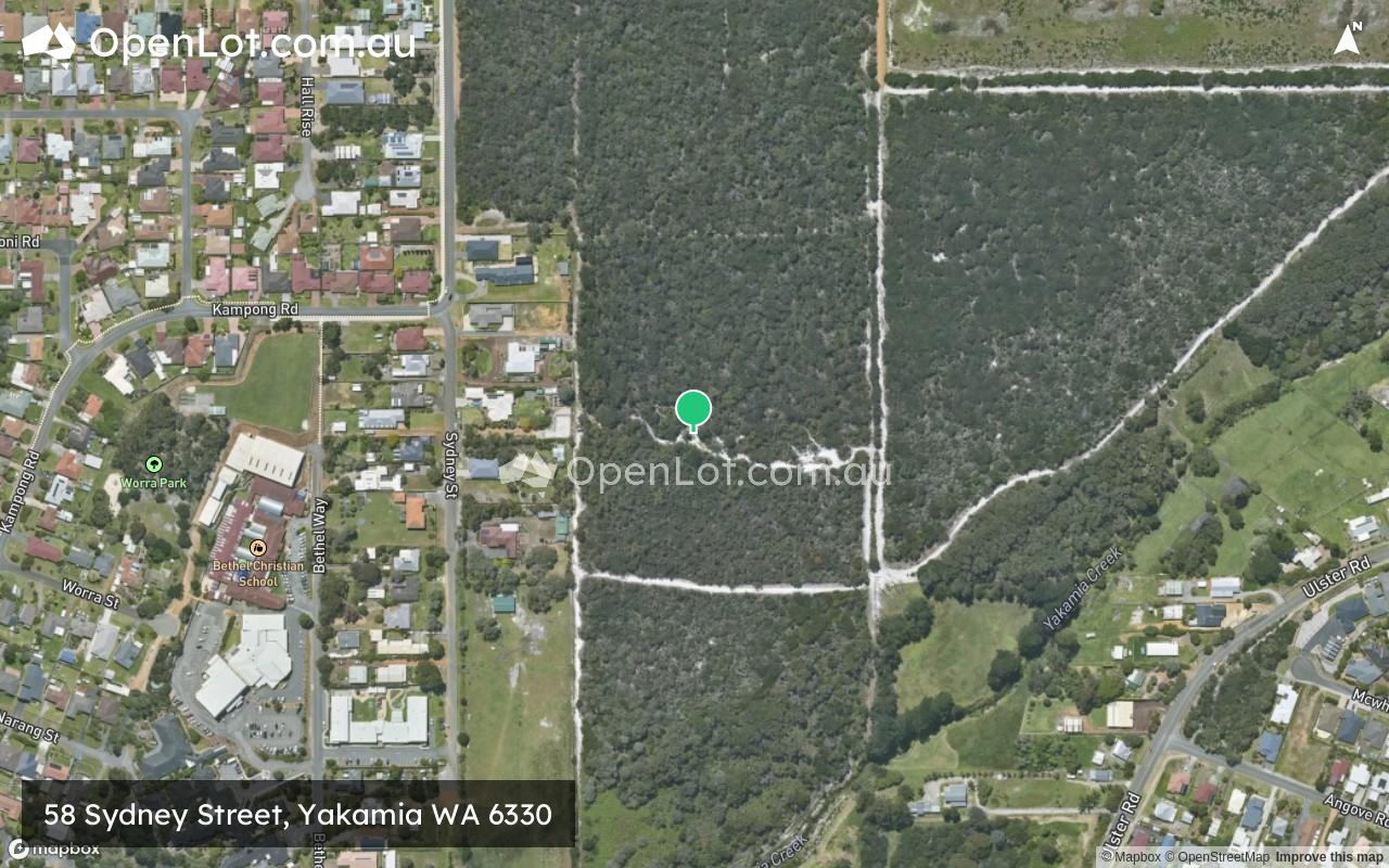 Satellite image for 58 Sydney Street, Yakamia WA 6330