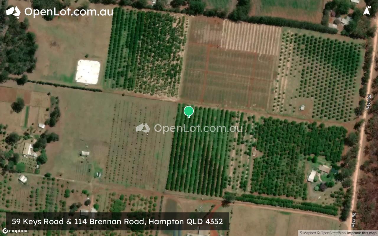 Satellite image for 59 Keys Road & 114 Brennan Road, Hampton QLD 4352