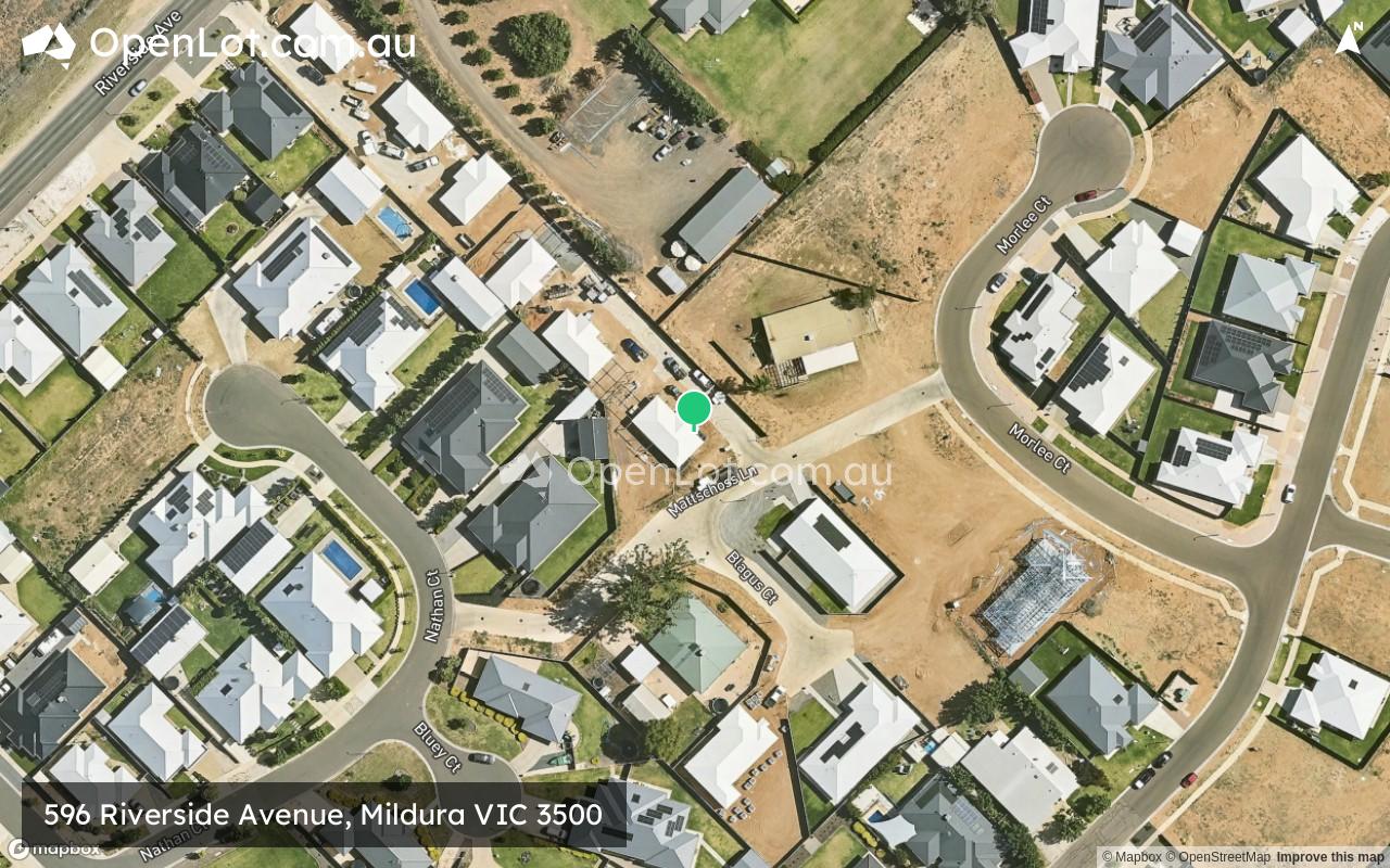 Satellite image for 596 Riverside Avenue, Mildura VIC 3500