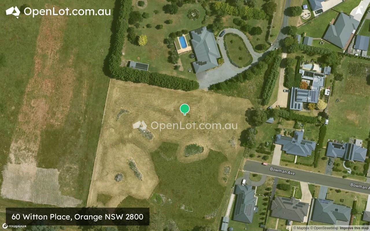 Satellite image for 60 Witton Place, Orange NSW 2800