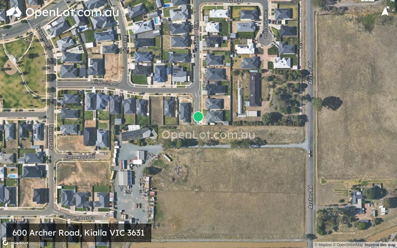 Satellite image for 600 Archer Road, Kialla VIC 3631
